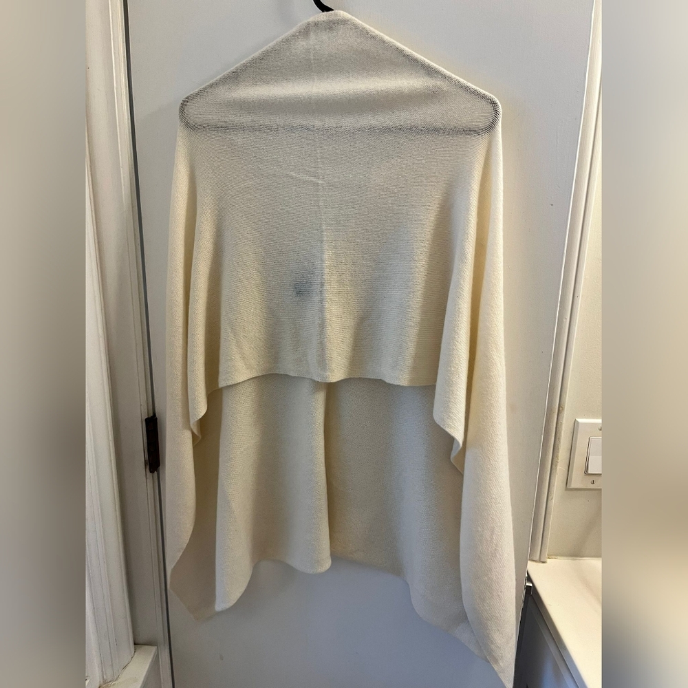 Sara Campbell Cashmere Cream Poncho